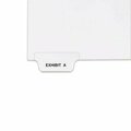 Avery Dennison Avery, Avery-Style Preprinted Legal Bottom Tab Divider, Exhibit A, Letter, White, 25PK 11940